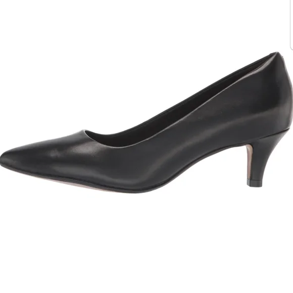 NEW Women's Clarks Linvale Jerica Black Pointed Toe Pumps Size 8 Wide - Picture 5 of 9